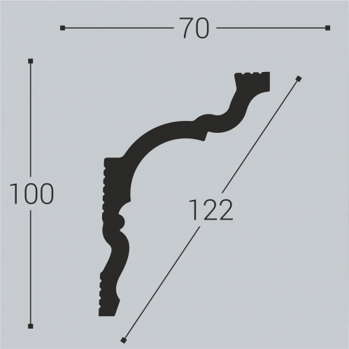 Карниз К10 100-70