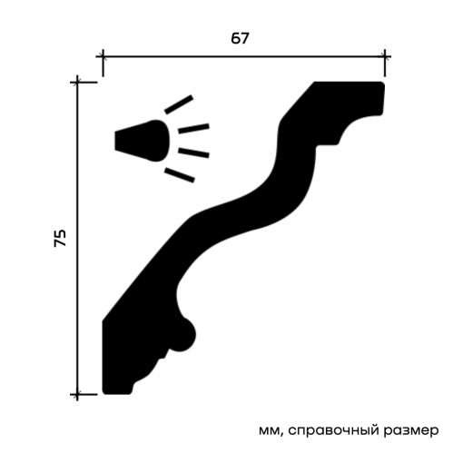 1.50.216F Карниз Европласт гибкий