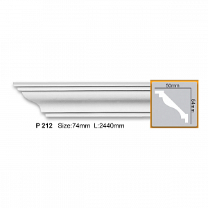 Карниз с гладким профилем P212 (2,00 м)