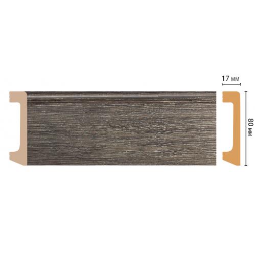 Плинтус Decomaster D235-86 ДМ (80*17*2400 мм)