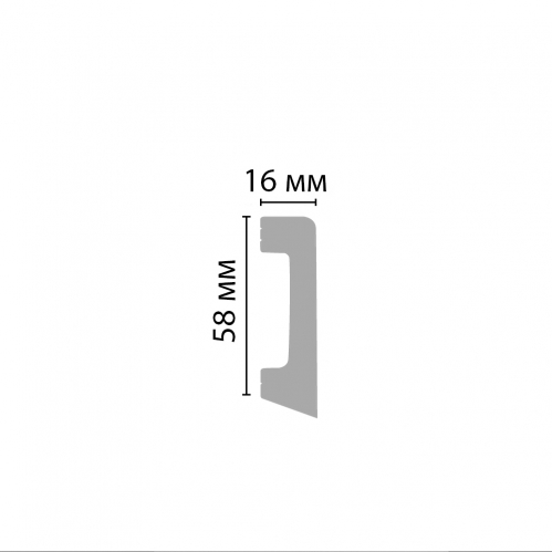 Плинтус Decomaster D234-16ДМ (58*16*2400мм)