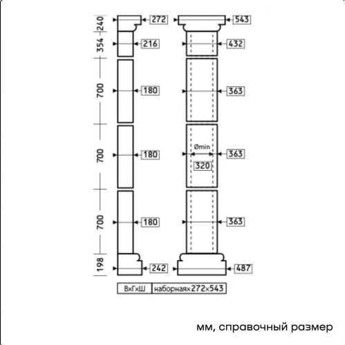 Полуколонна 4.15.102+4.16.001+4.16.002 +4.17.001 (4.10.103) Европласт