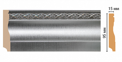 Плинтус напольный Decomaster 153-55 (размер 95х12х2400)