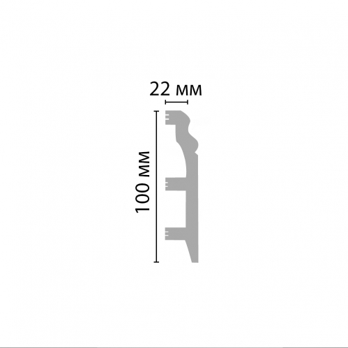 Плинтус D232-1629ДМ (100*22*2400 мм)