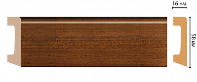 Плинтус Decomaster D234-75ДМ (58*16*2400мм)