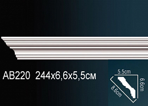 AB220 карниз гладкий Perfect Decor