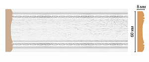 Молдинг Decomaster 185-16 (размер 60x8x2400)