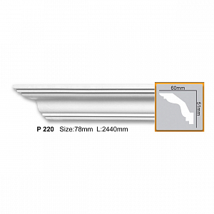 Карниз с гладким профилем P220 (2,00 м)