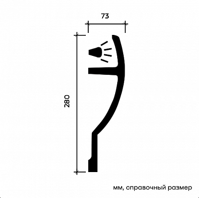 1.50.227 Карниз для скрытого освещения Европласт