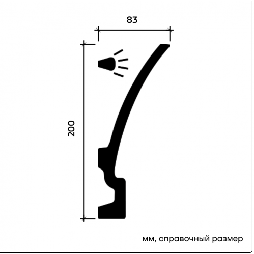 1.50.622F Карниз Европласт гибкий