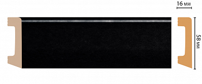 Плинтус Decomaster D234-195ДМ (58*16*2400мм)