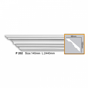 Карниз с гладким профилем P202 (2,00 м)