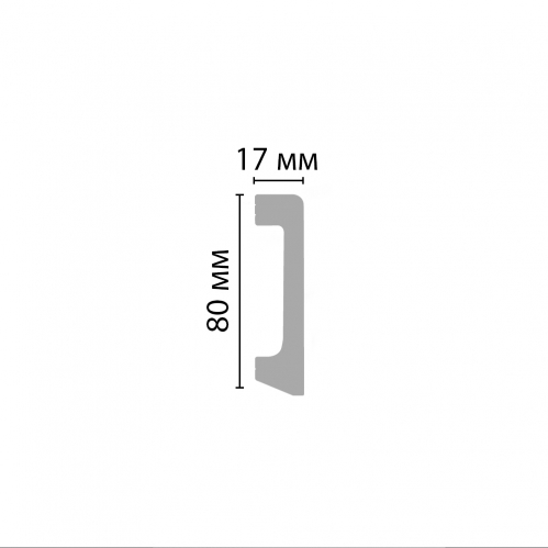Плинтус Decomaster D235-84 (80*17*2400 мм)