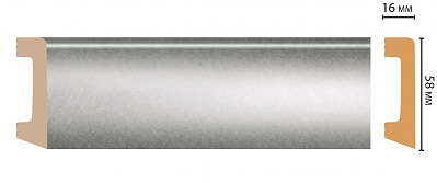 Плинтус Decomaster D234-375ДМ (58*16*2400мм)