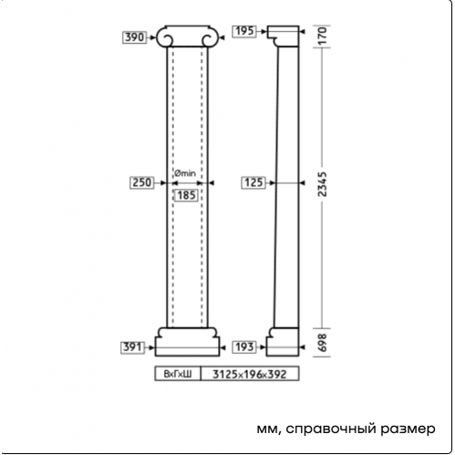 Полуколонна 1.15.003+1.16.011+1.17.100 (1.10.207) Европласт