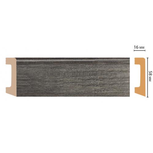 Плинтус Decomaster D234-87ДМ (58*16*2400мм)