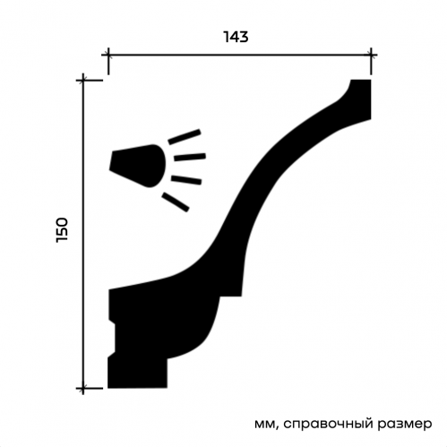 1.50.221F Карниз Европласт гибкий