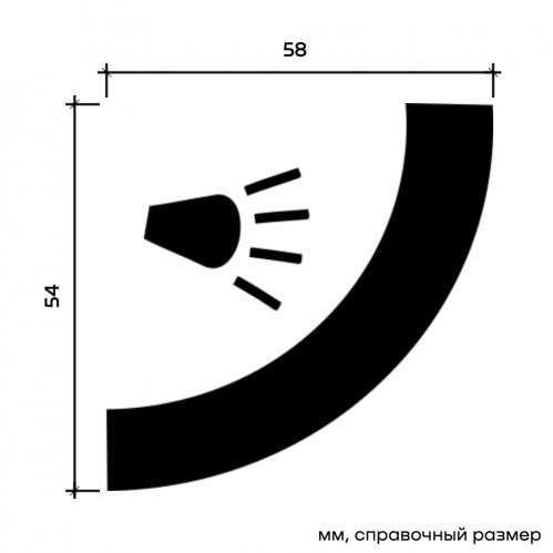 1.50.225 Карниз для скрытого освещения Европласт