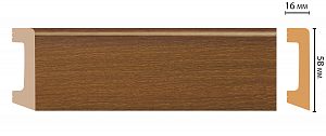 Плинтус Decomaster D234-85 ДМ (58*16*2400мм)
