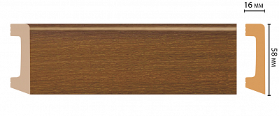 Плинтус Decomaster D234-85 ДМ (58*16*2400мм)