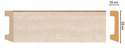 Плинтус Decomaster D234-18DДМ (58*16*2400мм)
