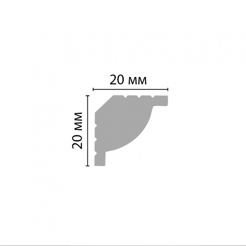 D132-115 ДМ плинтус потолочный (20*20*2000мм)