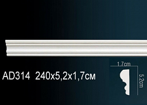 AD314 молдинг гладкий Perfect Decor