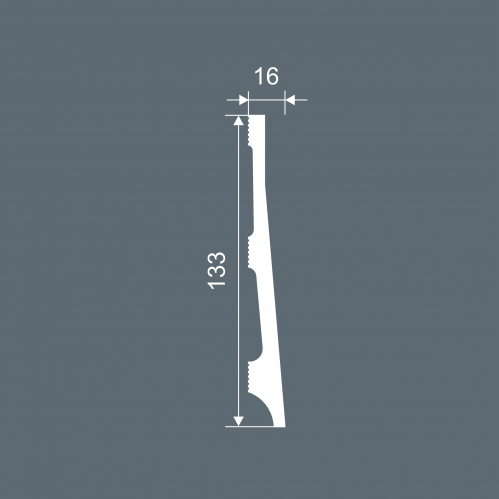 Плинтус PX040, 133х16, Cosca