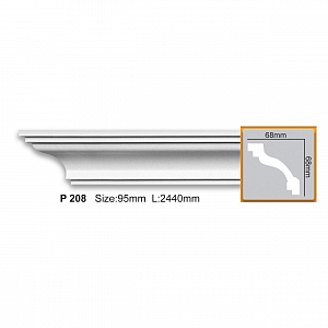 Карниз с гладким профилем P208 (2,00 м)