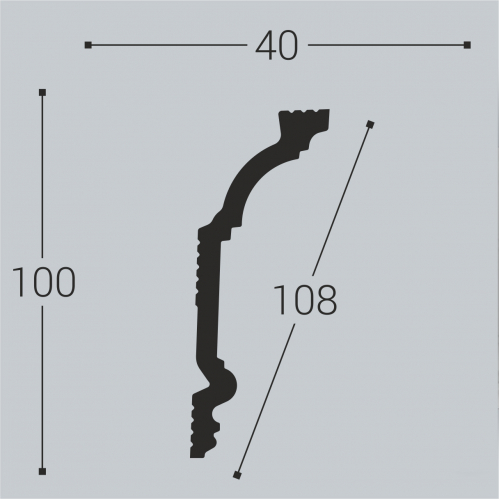 Карниз К3 100-40