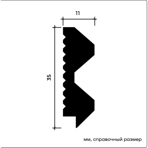 6.51.444-280 Молдинг Европласт