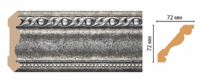 Карниз Decomaster 122-44 (размер 72х72х2400)