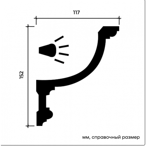 1.50.209F Карниз Европласт гибкий