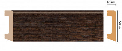 Плинтус Decomaster D234-966 ДМ (58*16*2400мм)