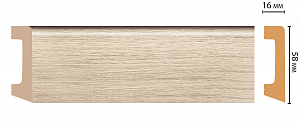 Плинтус Decomaster D234-72A ДМ (58*16*2400мм)