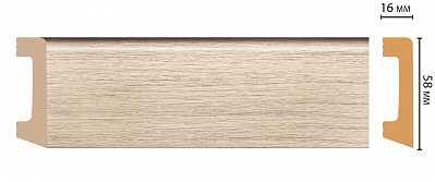 Плинтус Decomaster D234-72A ДМ (58*16*2400мм)