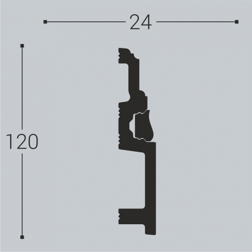 Плинтус П6 120-24