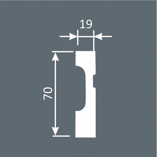 Плинтус PX029, 70Х19 Cosca