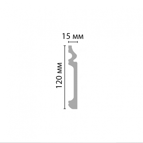 Плинтус Decomaster D004 ДМ (120х15х2000мм)