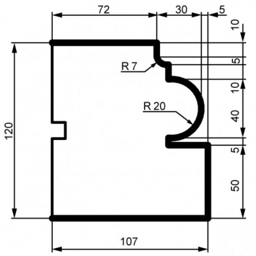 Карниз KC 136